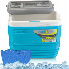 Zestaw lodówka turystyczna Pinnacle TPX7000 32L turkusowa +4 wkłady 500 ml