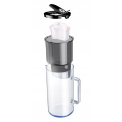 Dzbanek filtrujący szklany Aquaphor Glass czarny + 10 filtrów (1Mg + 9x AP)