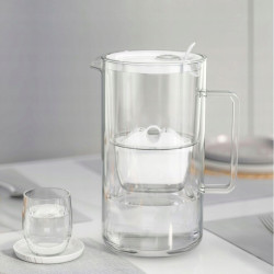 Dzbanek filtrujący szklany Aquaphor Glass czarny + 10 filtrów (1Mg + 9x AP)