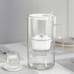 Dzbanek filtrujący szklany Aquaphor Glass czarny + 10 filtrów (1Mg + 9x AP)