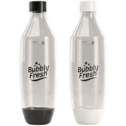 Butelki BUBBLYFRESH do saturatora SodaStream Czarna / Biała 1L 2 sztuki