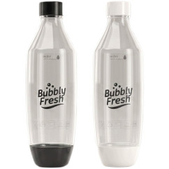 Butelki BUBBLYFRESH do saturatora SodaStream Czarna / Biała 1L 2 sztuki