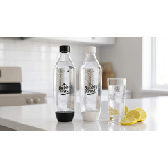 Butelki BUBBLYFRESH do saturatora SodaStream Czarna / Biała 1L 2 sztuki