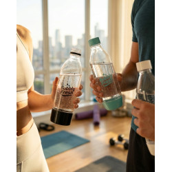 Butelki BUBBLYFRESH do saturatora SodaStream Czarna / Biała 1L 2 sztuki