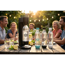 Butelki BUBBLYFRESH do saturatora SodaStream Czarna / Biała 1L 2 sztuki