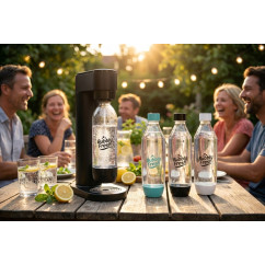 Butelki BUBBLYFRESH do saturatora SodaStream Czarna / Biała 1L 2 sztuki