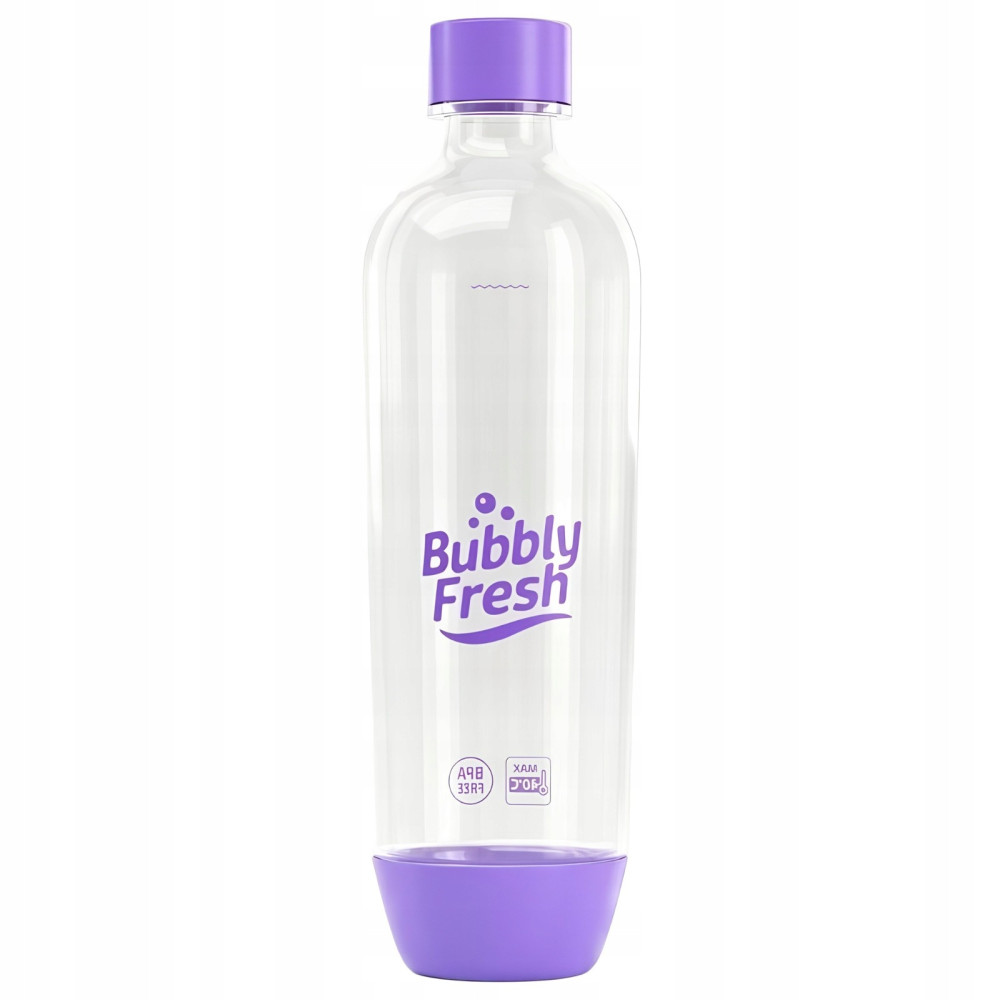 Butelka na wodę BubblyFresh Slim do Saturatora SodaStream Fioletowa 1L