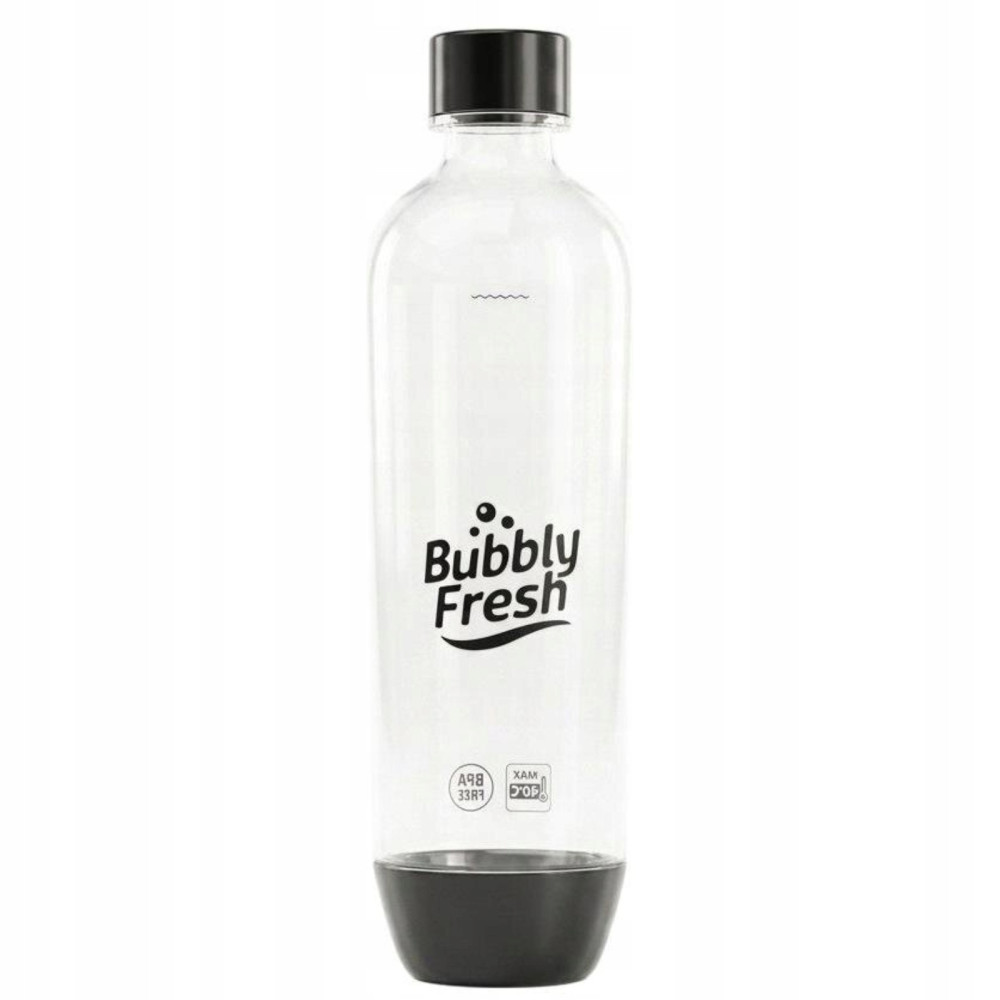 Butelka na wodę BubblyFresh Slim do Saturatora SodaStream Czarna 1L