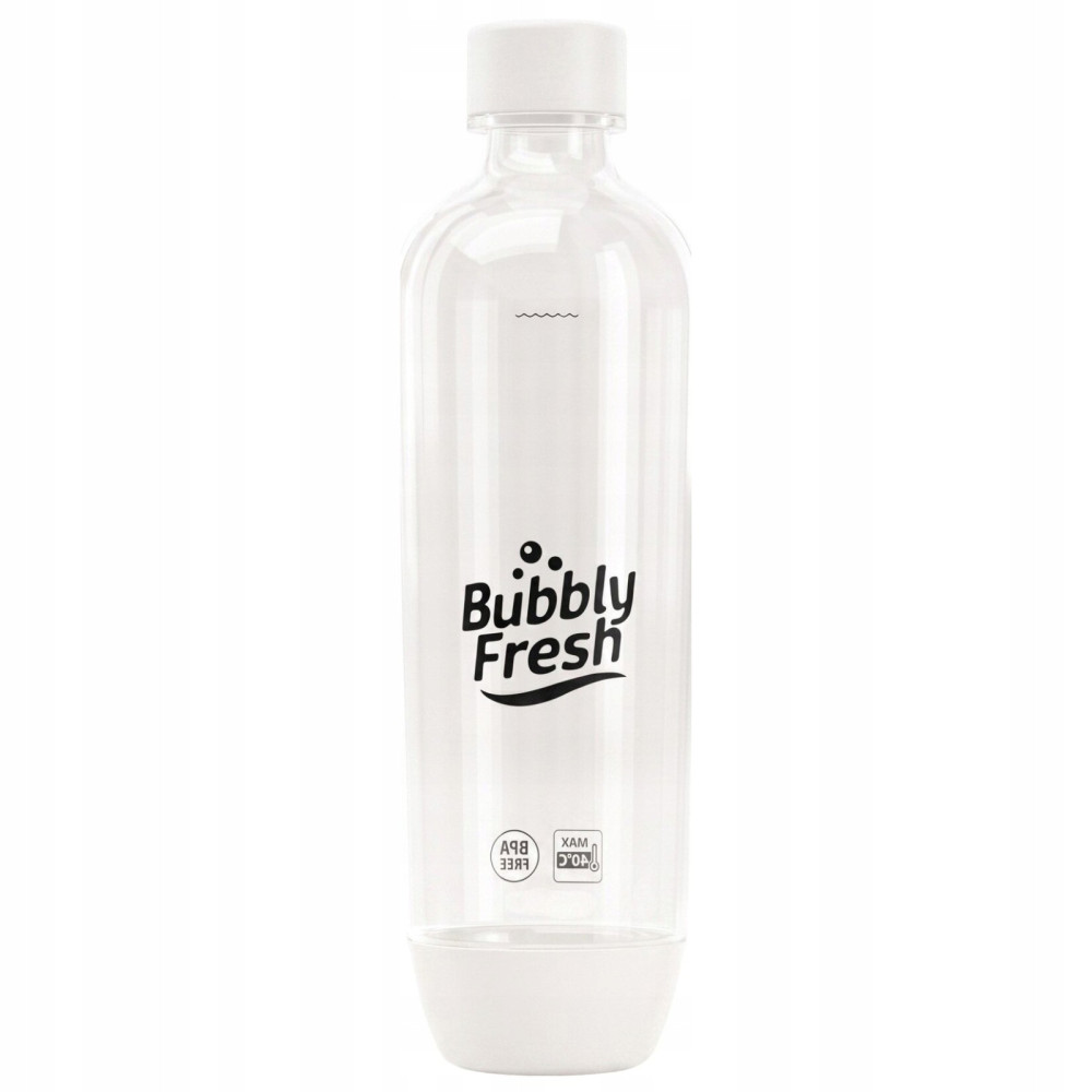 Butelka na wodę BubblyFresh Slim do Saturatora SodaStream Biala 1L