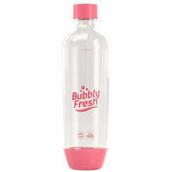 Butelka na wodę BubblyFresh Slim do Saturatora SodaStream Różowa 1L