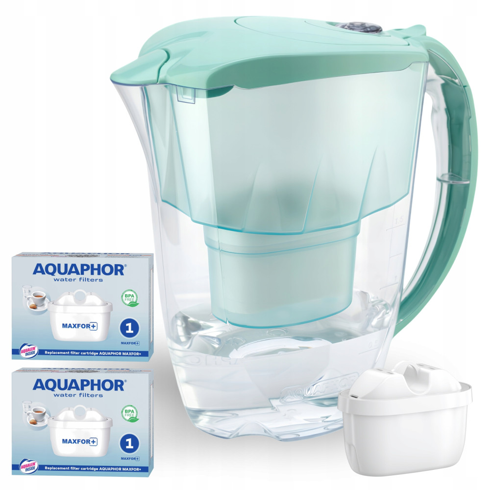 Dzbanek Filtrujący Aquaphor Jasper Miętowy 2,8L + 2 Wkłady B25 Maxfor+