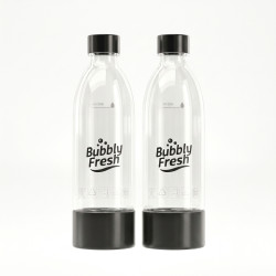 Butelki BUBBLYFRESH do Saturatora Sodastream 2x Czarna 1L Szerokie