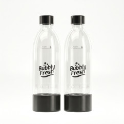 Butelki BUBBLYFRESH do Saturatora Sodastream 2x Czarna 1L Szerokie
