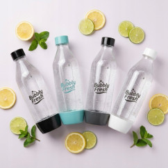 Butelki BUBBLYFRESH do Saturatora Sodastream 2x Czarna 1L Szerokie