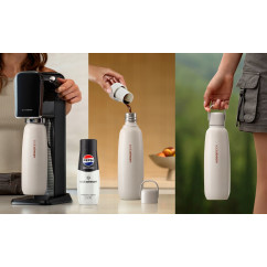 Butelka termiczna SodaStream Fizz&Go Cool 0.9l Beżowa stal nierdzewna