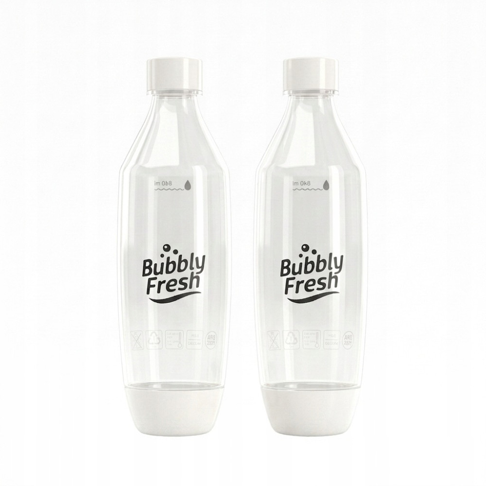 Butelki BUBBLYFRESH do Saturatora Sodastream 2x Biała 1L