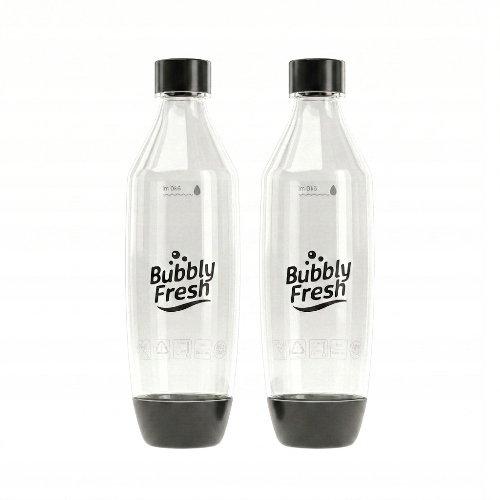 Butelki BUBBLYFRESH do Saturatora Sodastream 2x Czarna 1L