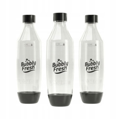 Butelki BUBBLYFRESH do Saturatora Sodastream 3x Czarna 1L