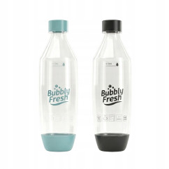 Butelki BUBBLYFRESH do Saturatora Sodastream 2x Niebieska i Czarna 1L