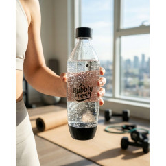Butelki BUBBLYFRESH do Saturatora Sodastream Niebieska, Biała i Czarna 1L