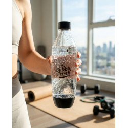 Butelki BUBBLYFRESH do Saturatora Sodastream 2x Niebieska i Czarna 1L