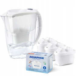Dzbanek filtrujący Aquaphor Amethyst 2,8 l + 3 wkłady, biały