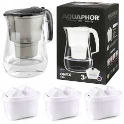 Dzbanek filtrujący Aquaphor Onyx 4,2 l + 3 wkłady, czarny