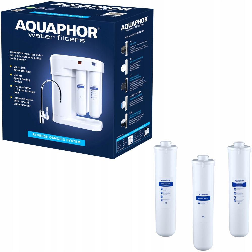 Filtr odwróconej osmozy Aquaphor RO-101S Morion + wkłady K5, K2, K7M Filtr odwróconej osmozy Aquaphor RO-101S Morion + wkłady K5, K2, K7M
