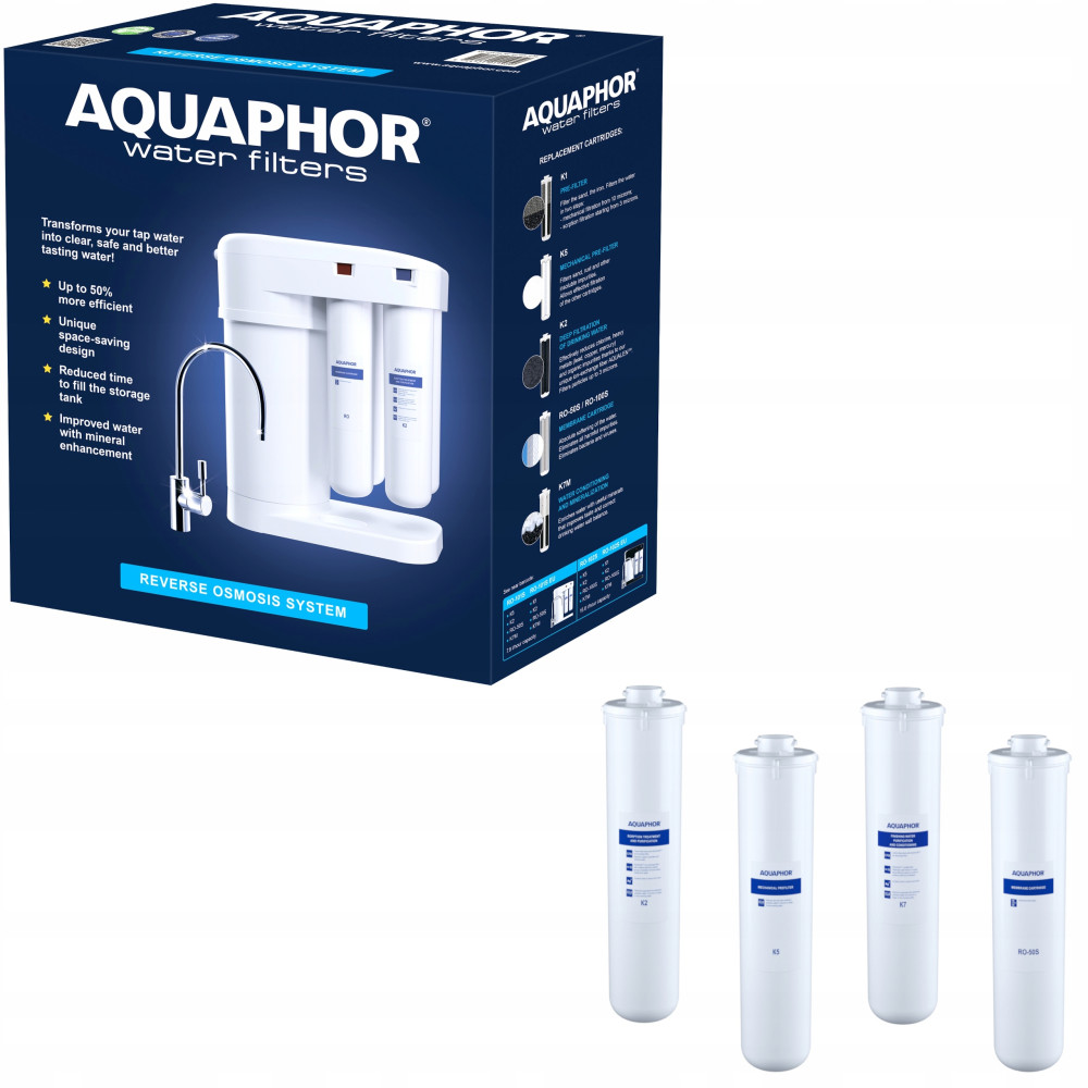 Filtr odwróconej osmozy Aquaphor Morion RO + zapasowy kpl. wkładów Filtr odwróconej osmozy Aquaphor Morion RO + zapasowy kpl. wkładów