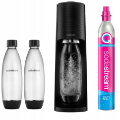 Saturator do wody SODASTREAM TERRA Czarny + 2x butelka + syrop Pepsi