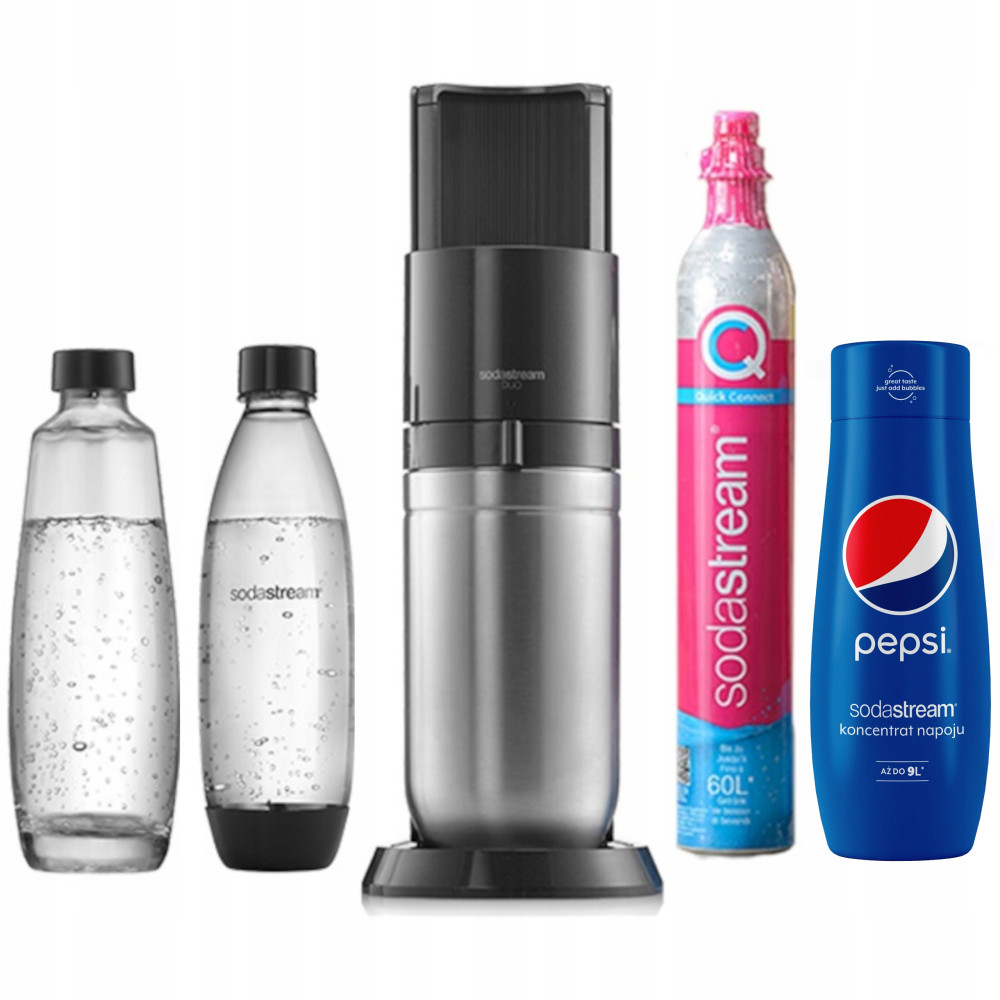 Saturator do wody SODASTREAM DUO Czarny + 2x butelka + syrop Pepsi Saturator do wody SODASTREAM DUO Czarny + 2x butelka + syrop Pepsi