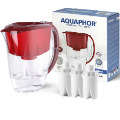 Dzbanek filtrujący Aquaphor Ideal 2,8L wiśniowy z 3 filtrami do wody B15