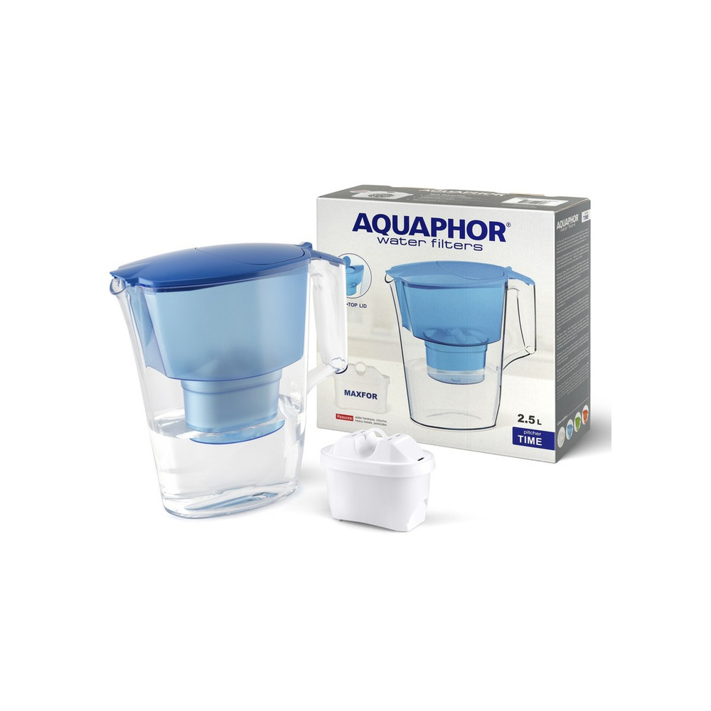 Dzbanek filtrujący Aquaphor Time 2,5 l + 1 wkład, niebieski Dzbanek filtrujący Aquaphor Time 2,5 l + 1 wkład, niebieski