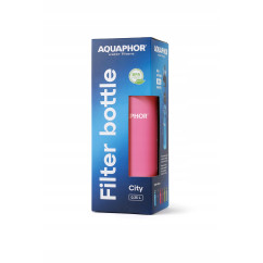 Butelka Aquaphor City 350 ml z filtrem węglowym różowa bidon na spacer