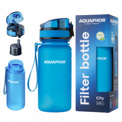 Butelka z Filtrem do Wody Aquaphor City 350 ml Niebieska Bidon na Siłownie