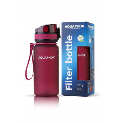 Butelka z Filtrem do Wody Aquaphor City 350 ml bordowa Bidon na Trening