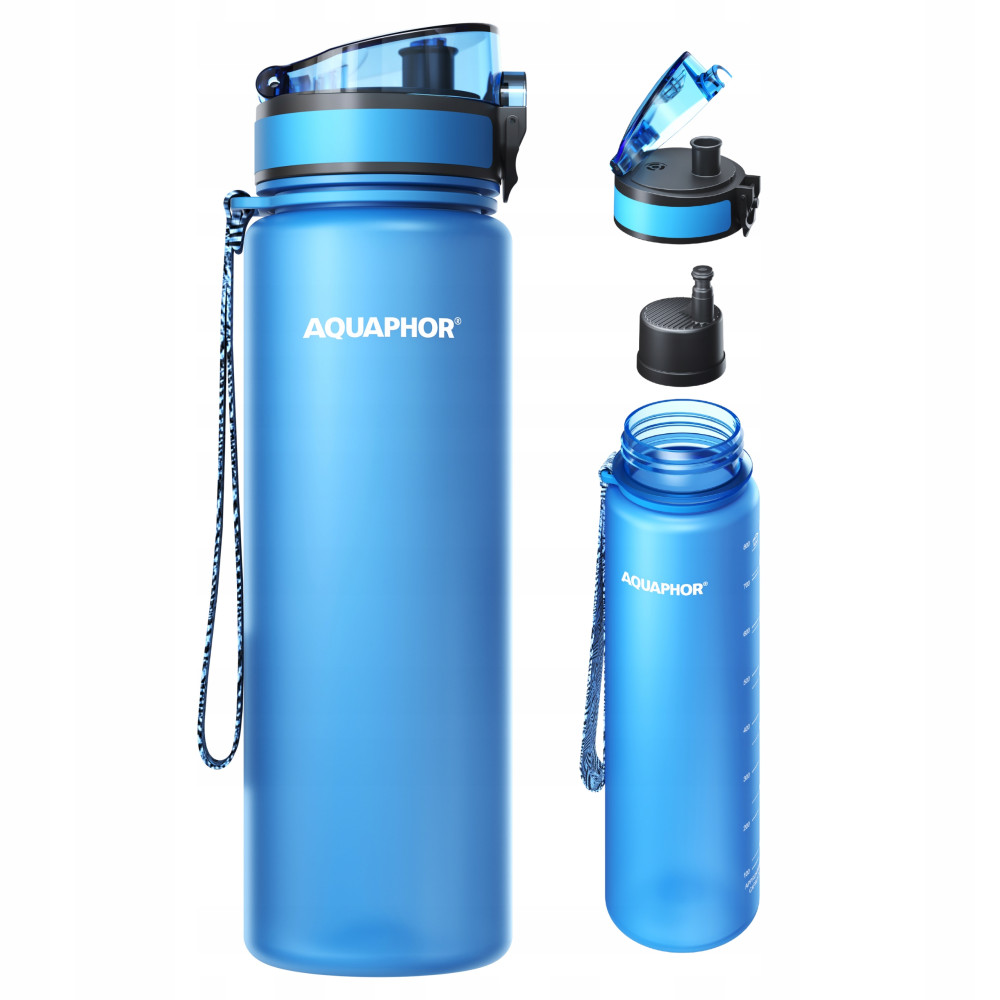 Butelka Filtrująca Aquaphor City 0,8L Niebieska Bidon na Spacer Trening Butelka Filtrująca Aquaphor City 0,8L Niebieska Bidon na Spacer Trening