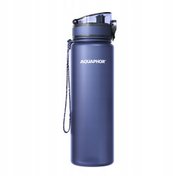 Duża Butelka Filtrująca Aquaphor City 800 ml granatowa Na trening