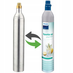 Wymiana cylindra PHILIPS, nabój z gazem CO2